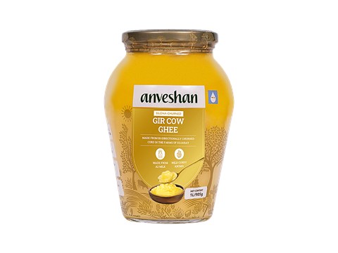 Anveshan Bilona-Churned Gir Cow Ghee, 1 L