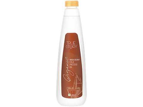 True Story Organic Virgin Coconut Cold Pressed Oil, 500 ml