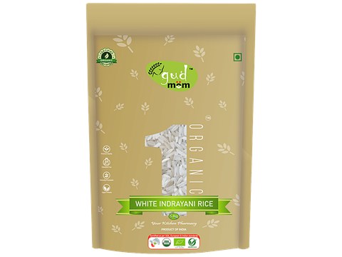 Gudmom Organic White Indrayani Rice, 5 kg