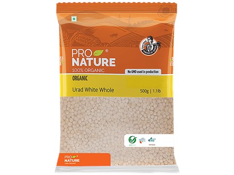 Pro Nature Organic Urad - White (Whole), 500 g