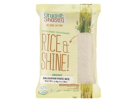 Organic Shastra Sona Masoori White Rice, 5 kg
