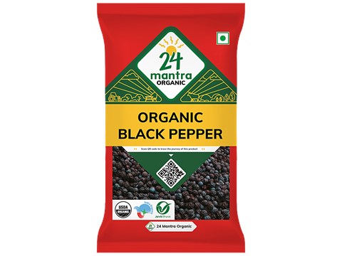 24 Mantra Organic Organic Black Pepper/Kari Menasu - Whole, 100 g