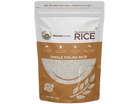 Deccanmudra Organic Single Polish Rice, 1 kg