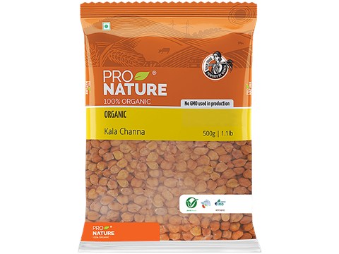 Pro Nature Organic Kala Chana/Kadale Kaalu, 500 g