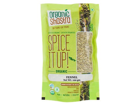 Organic Shastra Fennel/SaunfSeed, 100 g