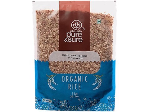 Phalada Pure & Sure Organic - Rice/Akki Semi polished, 1 kg