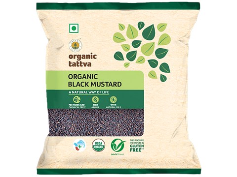 Organic Tattva Organic Seeds - Black Mustard/Sasive, 100 g
