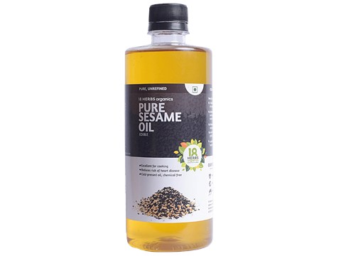 18 Herbs Organics Pure Sesame Oil, 500 ml