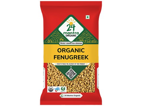 24 Mantra Organic Fenugreek Seeds, 100 g