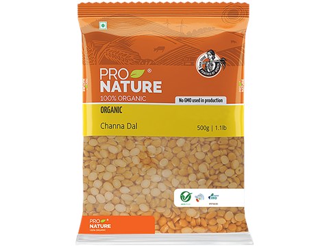 Pro Nature Organic Chana Dal/Kadale Bele, 500 g