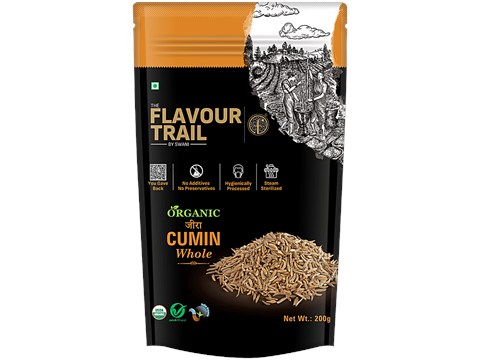 The Flavour Trail by Swani Organic Cumin Whole, 200 g