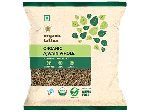 Organic Tattva Organic Seeds - Ajwain/Om Kalu, 100 g