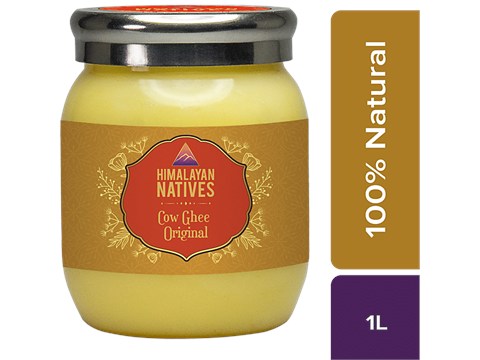 Himalayan Natives Himalayan Cow Ghee - Original, Pure & Natural, 1 L