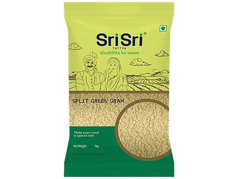 Sri Sri Tattva Split Green Gram Moong Dal - Rich In Protein, 1 kg