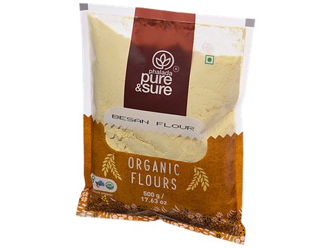 Phalada Pure & Sure Organic Besan Flour - Gluten Free, Fibre Rich, 500 g
