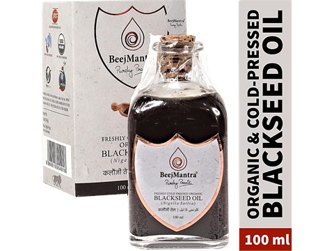BeejMantra Blackseed Oil - Organic, Cold-Pressed, Boosts Immune System, 100 ml