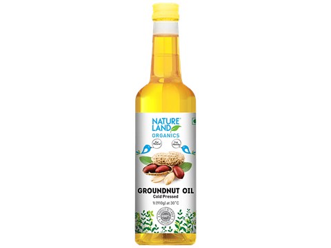 Natureland Organics Cold Pressed Groundnut Oil, 1 L