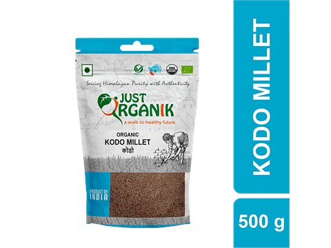 Just Organik Organic Kodo Millet - Healthy, High Protein, For Weight Management, 500 g