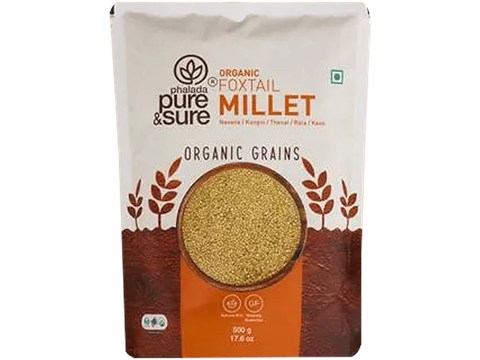 Phalada Pure & Sure Organic Foxtail Millet - Nutrient Rich, 500 g