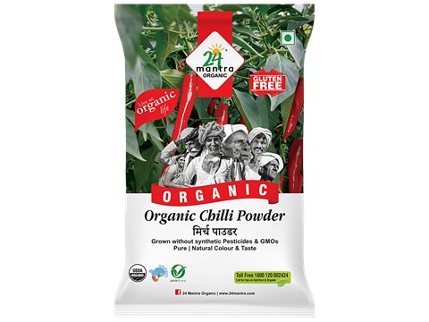 24 Mantra Organic Organic Red Chilli Powder/Menasina Pudi, 100 g