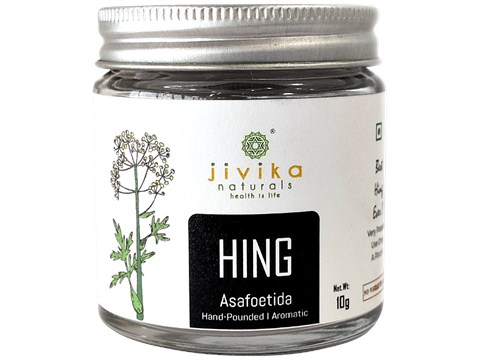 Jivika Naturals Hing/Asafoetida - Hand Produced, For Acidity Issues & Bloating, 10 g