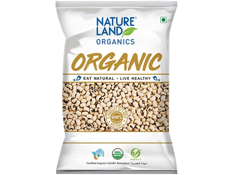 Natureland Organics Cowpea Black Eye, 500 g