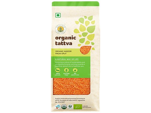 Organic Tattva Organic Masoor - Malka Whole, 1 kg