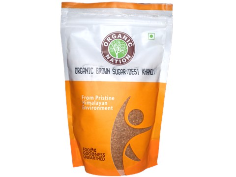 Organic Nation Organic Brown Sugar/Sakkare, 500 g