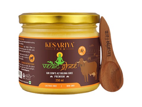 Vedic Ghee Gir Cow's Cultured A2 Ghee, 250 ml
