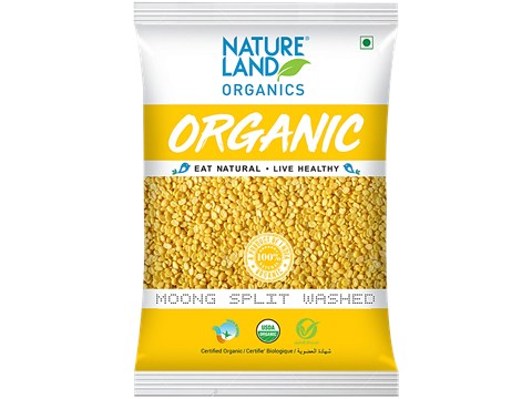 Natureland Organics Moong Split - Washed, 500 g
