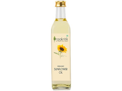 Praakritik Organic Sunflower Oil - Cold Pressed, 500 ml