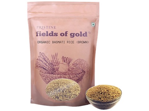 PRISTINE Fields Of Gold Organic Basmati Rice - Brown, 1 kg