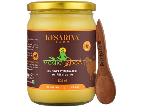 Vedic Ghee Gir Cow's Cultured A2 Ghee, 500 ml