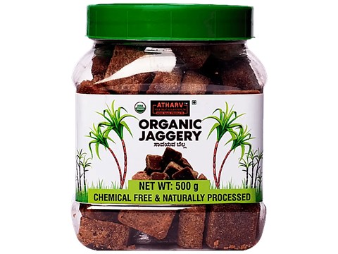 Atharv Home Made Products Organic Jaggery Cube - Chemical Free & Naturally Processed, 1 kg