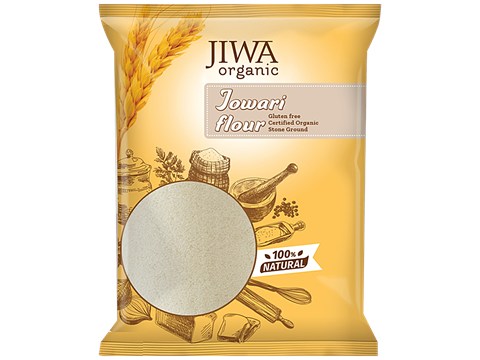 Jiwa Organic Jowari/Sorghum Flour - Natural & Gluten Free, 1 kg