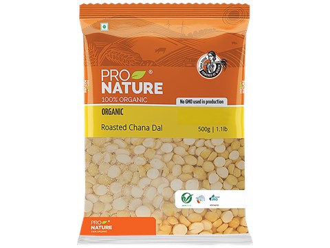 Pro Nature Organic - Roasted Chana Dal/Kadale Bele, 500 g