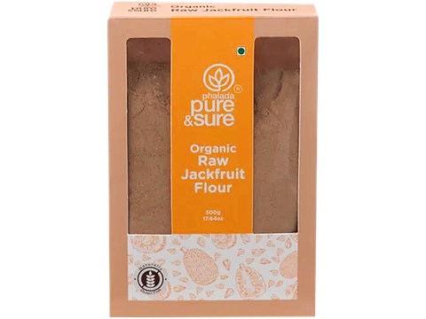 Phalada Pure & Sure Organic Raw Jackfruit Flour - May Reduce Blood Sugar Levels, 500 g