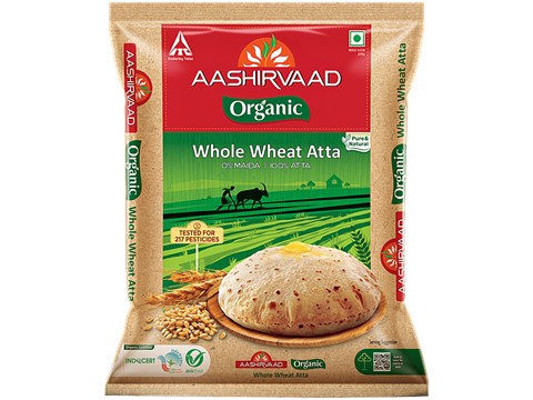 Aashirvaad Organic Whole Wheat Atta, 5 kg