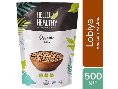 Hello Healthy Organic Lobiya - Rich In Protein, 500 g
