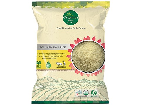 Organics Food Market Polished Aromatic Joha Rice - Highly Nutritious, 5 kg