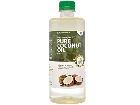18 Herbs Organics Pure Coconut Oil, 500 ml