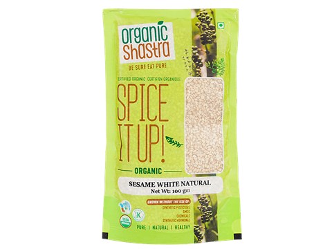 Organic Shastra Sesame/TilWhiteNatural, 100 g