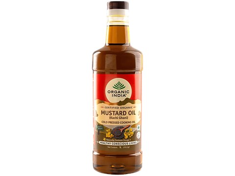 Organic India Mustard Oil, Kachi Ghani, Certified Organic, 1 L