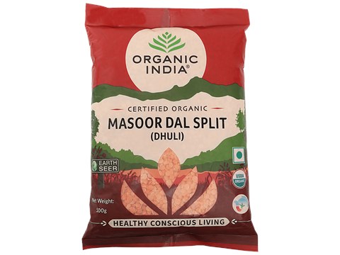 Organic India Masoor Dal/Dhuli - Split, Certified Organic, 500 g