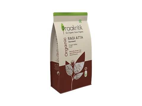 Praakritik Sprouted Ragi Atta/Ragi Hittu, 500 g