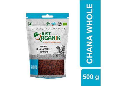 Just Organik Chana Whole (Kala Chana), 500 g