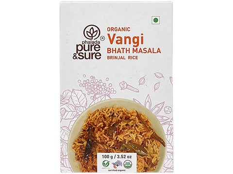 Phalada Pure & Sure Organic -  Vangi Bhath Powder Brinjal Rice, 100 g