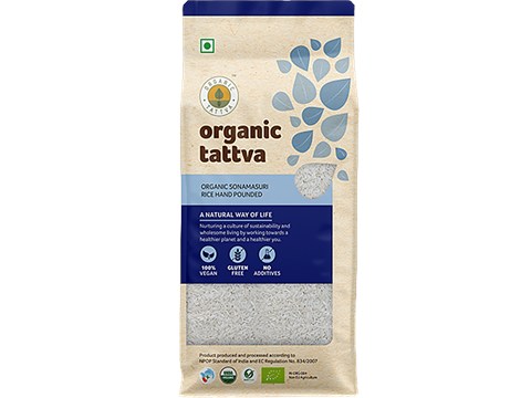 Organic Tattva Sonamasuri Rice/Akki - Hand Pounded, 1 kg