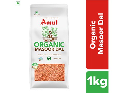 Amul Organic Masoor Dal, 1 kg