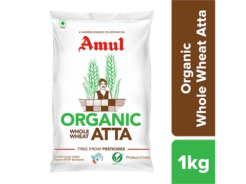 Amul Organic Whole Wheat Atta, 1 kg